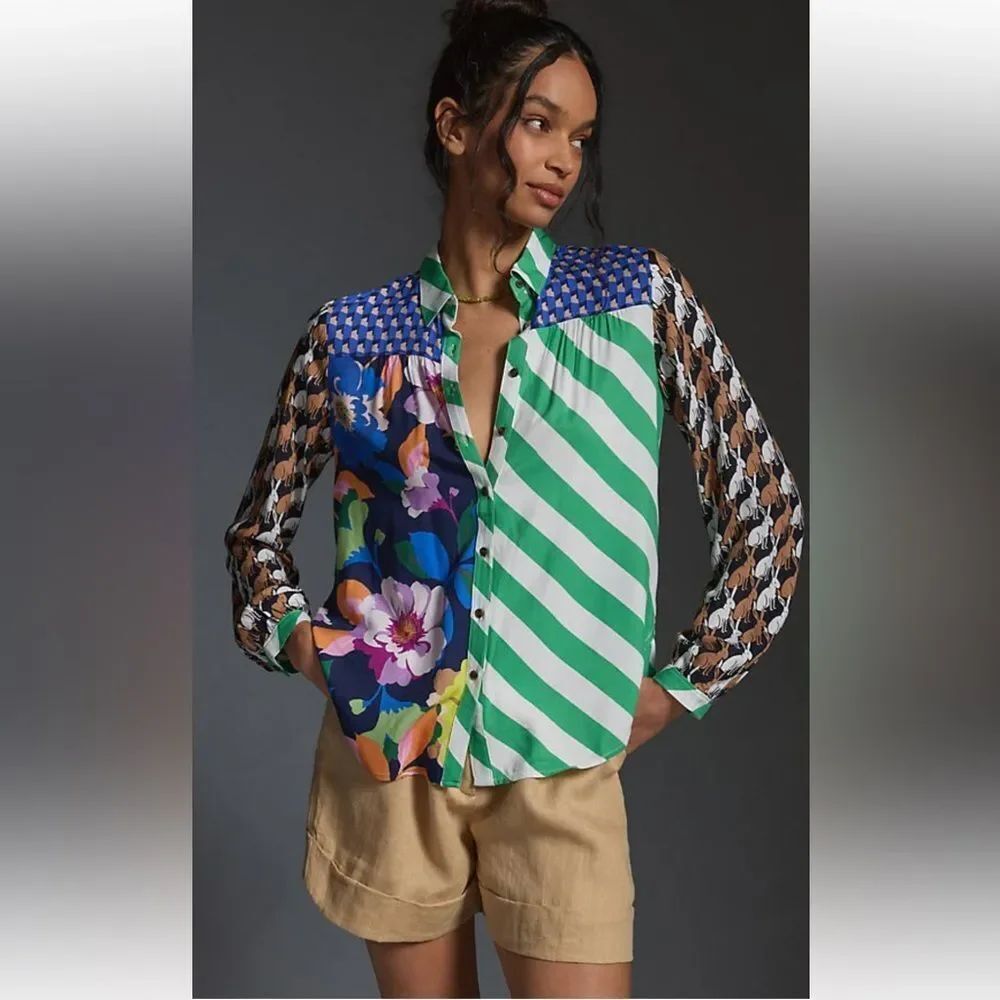 Anthropologie The Paz Buttondown Shirt by Maeve